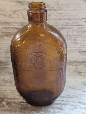 Amber Vintage Liquor/Spirits Bottle From 1935-1964  Not Sure.